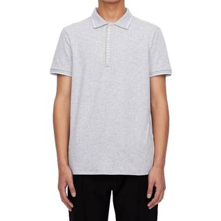 Armani Exchange Logo Placket Polo T Shirt Grey