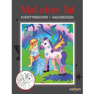 Mal efter Tal - Eventyrskoven Sider: 24 Format: 21 cm x 27 cm Materiale: 150 g papir fra bæredygtigt skovbrug. Trykt i Danmark.