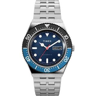 TIMEX M79 Automatic blå/sort med lænke Ø 40