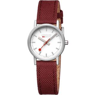 Mondaine Classic Quartz White Dial Red Textile Strap Ladies Watch A658.30323.17SBC1