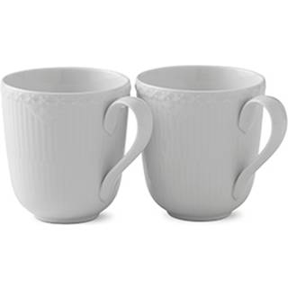 Royal Copenhagen Hvid Halvblonde krus 2-pak 28 cl
