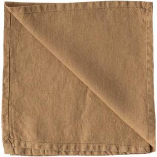 Tell Me More Washed linen stofserviet 45x45 cm Hazelnut
