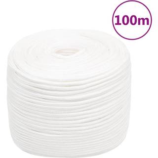 tovværk til båd 6 mm 100 m polypropylen hvid