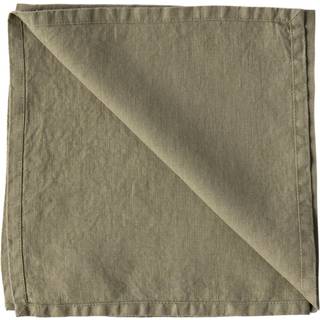 Tell Me More Washed linen stofserviet 45x45 cm Olive