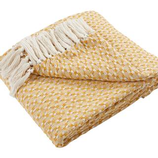 Appletree Appletree Yellow Bexley 100% Cotton Throw