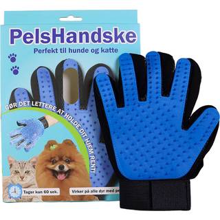 Pelsplejehandske med silikone pigge til hund og kat