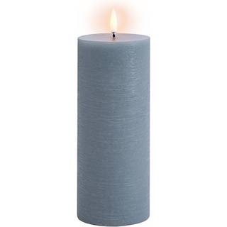 FORÅRSUDSALG - Uyuni - LED Bloklys - Hazy Blue - Rustic - 7,8x20,3 cm