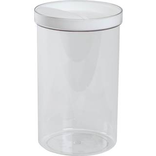 Kaffedåse Nordiska Plast, glasklar/hvid, 1.9 liter