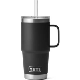 Yeti - Rambler 25 Oz Straw Mug (739 ml) Sort Ribejagtogfikseri.dk