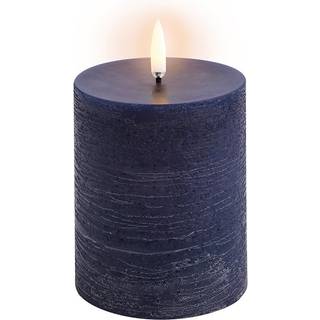 FORÅRSUDSALG - Uyuni - LED Bloklys - Dark Blue - Rustic - 7,8x10,1 cm