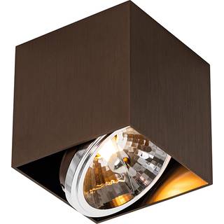 Design Spotlight mørk bronze firkantet roterbar og vippbar - Box