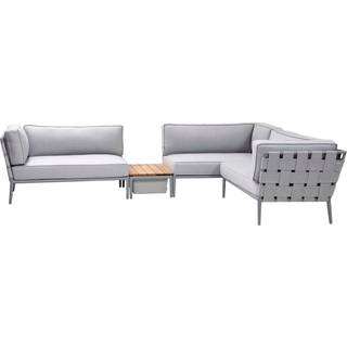 Cane-line Conic sofagruppe Light grey 2 st venstre ende, 1 st højre ende & box/bord