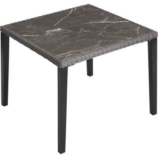 Polyrattan bord Tarent 93,5x93,5x75cm - grå