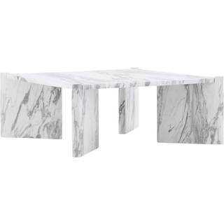 Rogaland Sofabord  100x100cm - Hvid Marmorlook