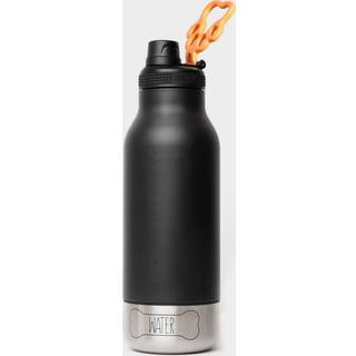 Asobu Buddy Bottle Rustfri stålflaske med 2 skåle - Sort