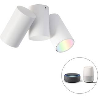 Smart Spotlight Hvid Justerbar inkl. 2 Wifi GU10 - Michael