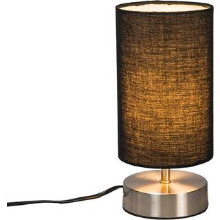 Moderne bordlampe sort med stål - Milo 2