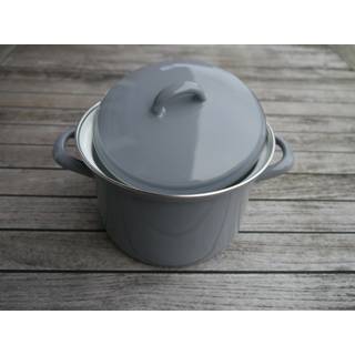 Riess Classic Pure Grey Fleischtopf 16 cm / 1,5 L - Emaille - Grau