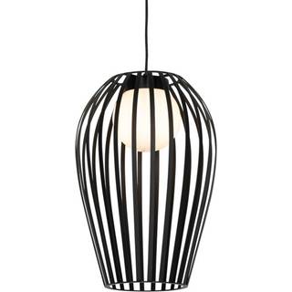 Design pendellampe sort med opal IP44 - Angela