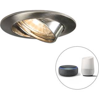 Smart indbygget spotlight sort inkl. WiFi GU10 Tiltbar - Edu