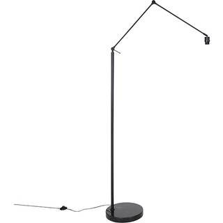 Moderne gulvlampe sort justerbar - Editor