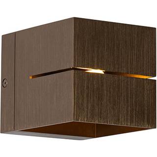 Moderne væglampe mørk bronze - Transfer Groove