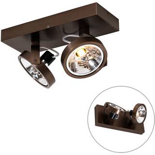Design spotlight mørk bronze 2-lys roterbar og vippbar - Go
