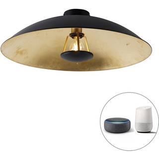 Smart loftslampe sort med guld 60 cm inkl. Wifi A60 - Emilienne