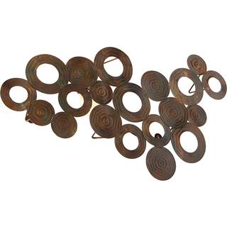 Art Deco væglampe kobber 77 cm - Circles