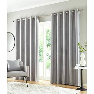 Enhanced Living Enhanced Living Silver Thermal Room Darkening Goodwood Readymade Curtains