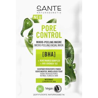 Sante Pore Control – Mikro-Peeling Maske BHA, Niacinamid Komplex & Bio-Grüner Tee Ansigtsmaske