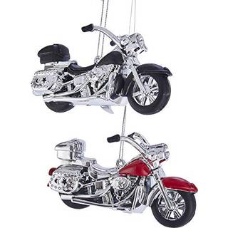 Kurt Adler Christmas Motorcykel 4,8 x 2,8 (rød og sort) plastiske ornamenter til jul & boligindretning
