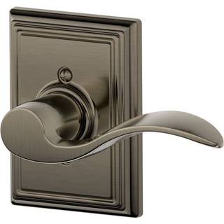 Schlage Accent Lever med Addison trim ikke -drejningslås i antik tin - Højrehåndet - F170 ACC 620 Tilføj RH