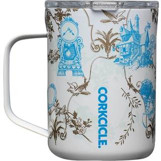 Corkcicle Disney Princess Belle Beauty and the Beast Coffee krus Isoleret rejse kaffekop med låg rustfrit stål spild bevis for kaffete og varm ka