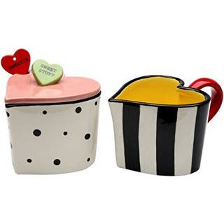 STEALStreet SS-CG-62370 4,5 tommer Valentine Sweet Stuff Suget Sukker og cremers?t med ske