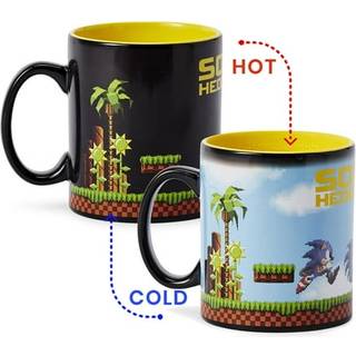 Just Funky Sonic the Hedgehog Heat Changing 16-bit keramisk kaffekrus | Officiel Sonic the Hedgehog Collectible Cup | Holder 16 ounces