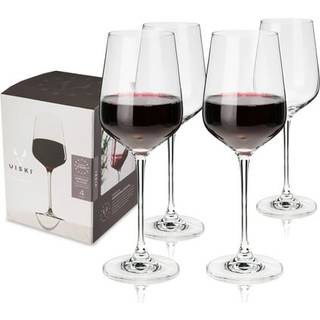 Viski Crystal Bordeaux Vinglas - Europ?iske udformede r?dvinklas S?t p? 4-21 oz Stemmet vinglas til bryllup eller jubil?um og specielle lejlighed