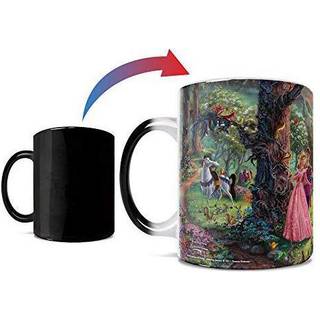 Morphing krus Disney - Sleeping Beauty - Dancing in the Forest - Thomas Kinkade - One 11 Oz Color ?ndring af varmef?lsom keramisk krus - Billede