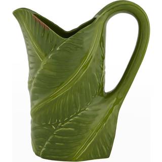 Bordallo Pinheiro Serving And Trays - 'Banana Madeira' pitcher in green earthenware