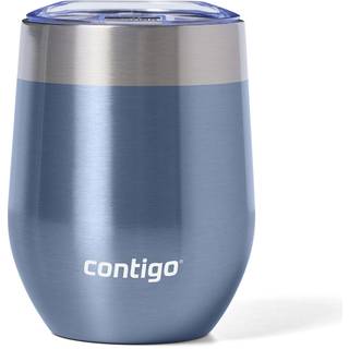 Contigo River North rustfrit st?l vin tumbler med spildt?t l?g l?kagesikkert 12 oz genanvendeligt vinglas opvaskemaskine sikkert og holder drikke