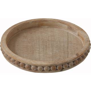 Hvidkalket rundt dekorativ tr?bakke