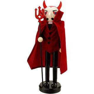 Northlight 14 """" R?d og sort dj?vel holder pitch gaffel halloween n?ddekn?kker