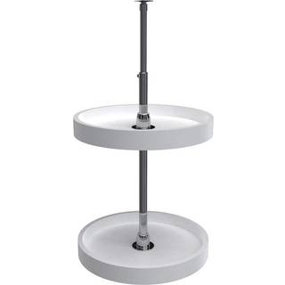 Rev-A-Shelf-6072-16-11-52-16 in. Hvid polymer 2-hylde Full Circle Lazy Susan Set