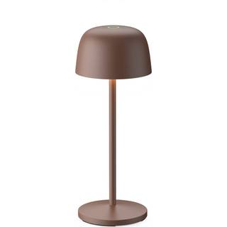 Lindby LED-bordlampe Arietty, brun, dæmpbar, IP54