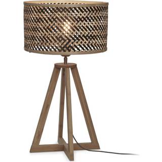 GOOD & MOJO Java bordlampe, pyramide, natur/sort