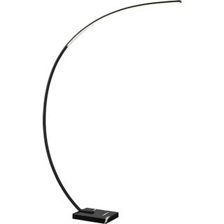 Lindby LED-buelampe Kendra, sort, aluminium, højde 180 cm