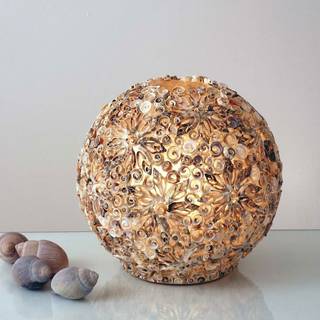 Dekorativ bordlampe MUSCHELBALL, 30 cm