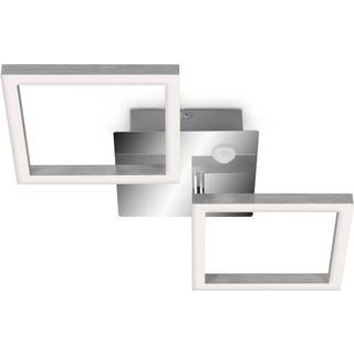 Frame LED-loftlampe, sensor, 47x23 cm, krom/alu