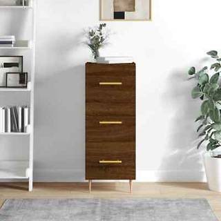 skænk 34,5x34x90 cm konstrueret træ betongrå
