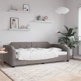 daybed 100x200 cm stof gråbrun